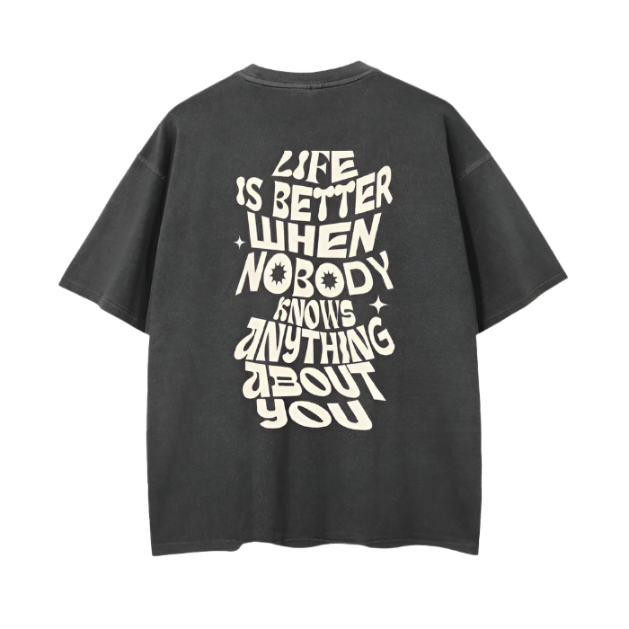 "LIFE IS BETTER" VINTAGE WASH DROP TEE